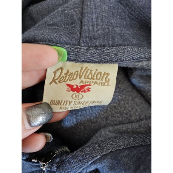 Retro Vision Apparel Harbor Walk Destin, FL Blue Full Zip Jacket Adult XL - Picture 5 of 7